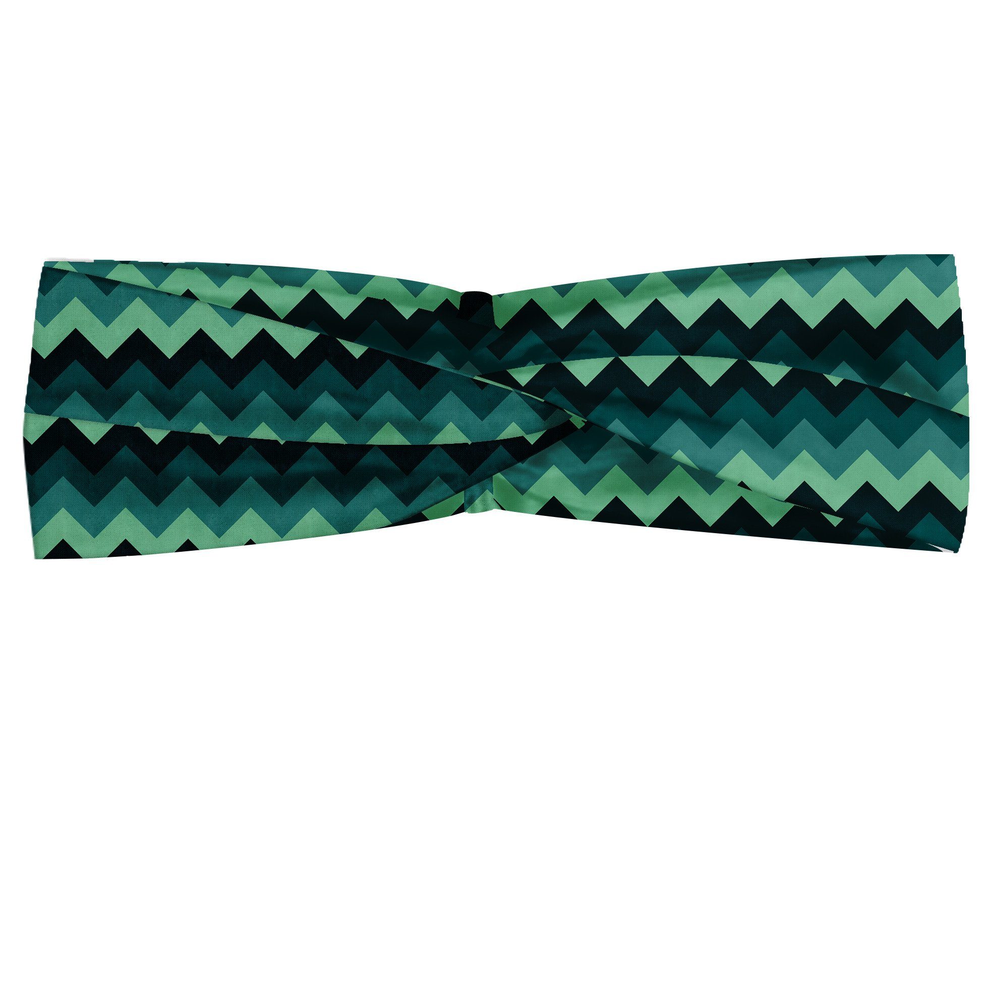 Abakuhaus Stirnband Elastisch und Angenehme alltags accessories Teal Chevron-Art Geometric