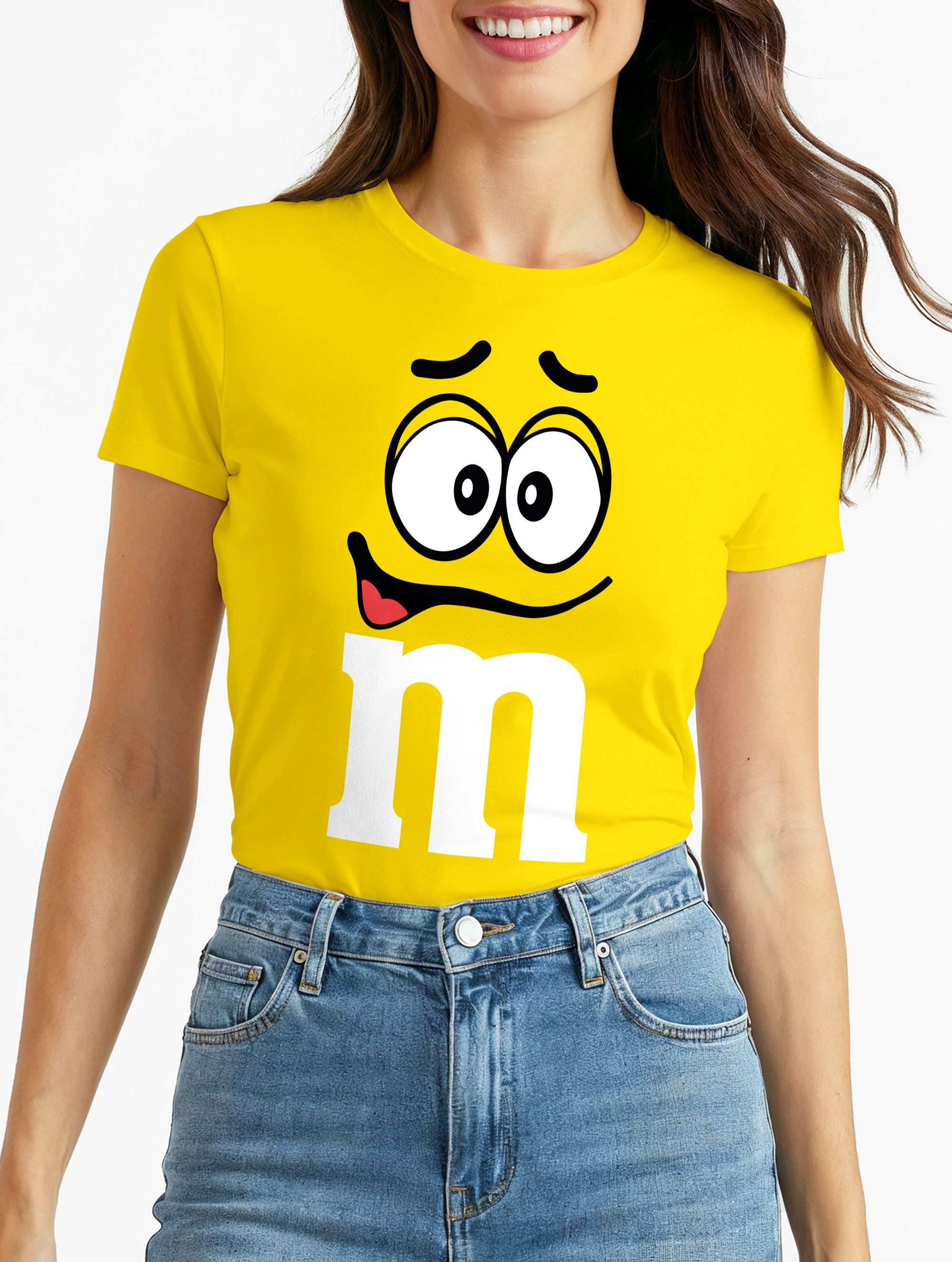 MoonWorks Print-Shirt Damen T-Shirt Fasching Karneval M Aufdruck Gruppen- K günstig online kaufen