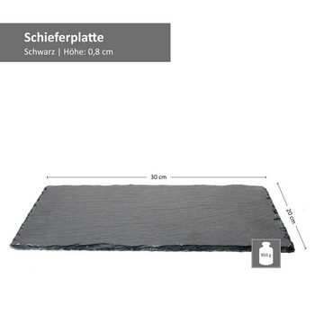Platzset, 4er Set Schieferplatte 20x30 cm - 23464665, MamboCat