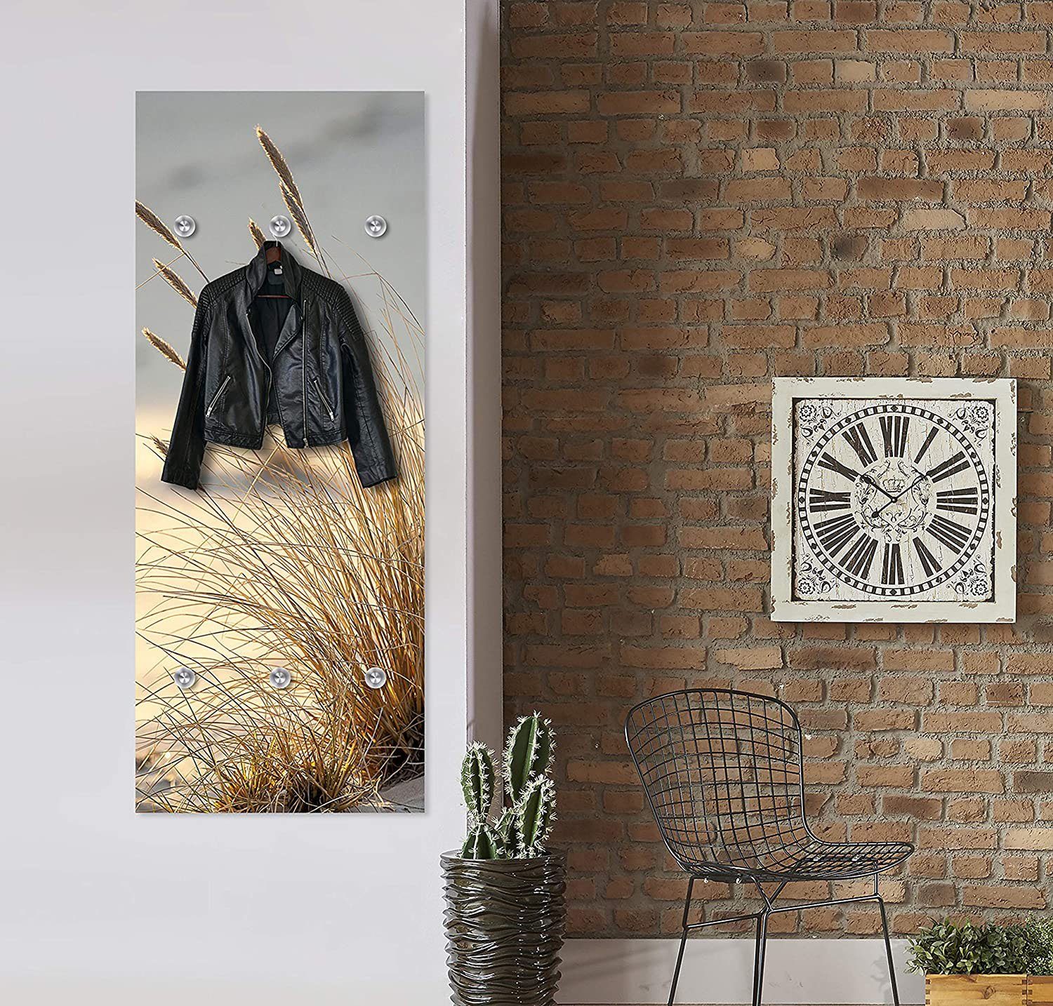 queence Garderobenleiste Sylt, Wand Garderobe, Strand, Gräser, Düne, platzsparend