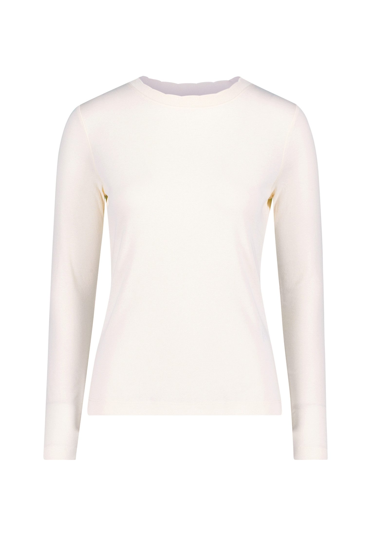 Zero Kurzarmshirt Damen mit Wellenkante (1-tlg) weiteres Detail