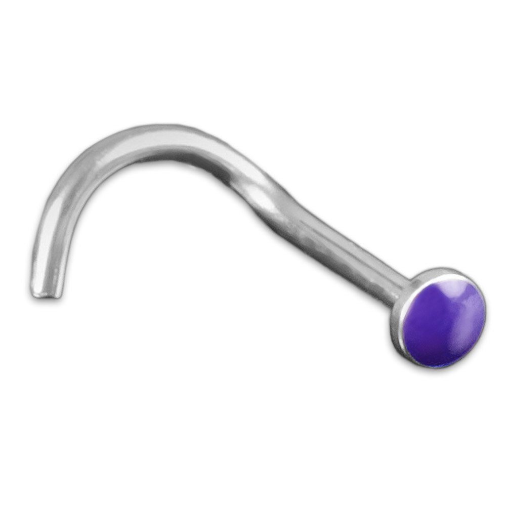 viva-adorno Nasenpiercing gebogen 0,8mm Nasenstecker Kopf günstig online kaufen