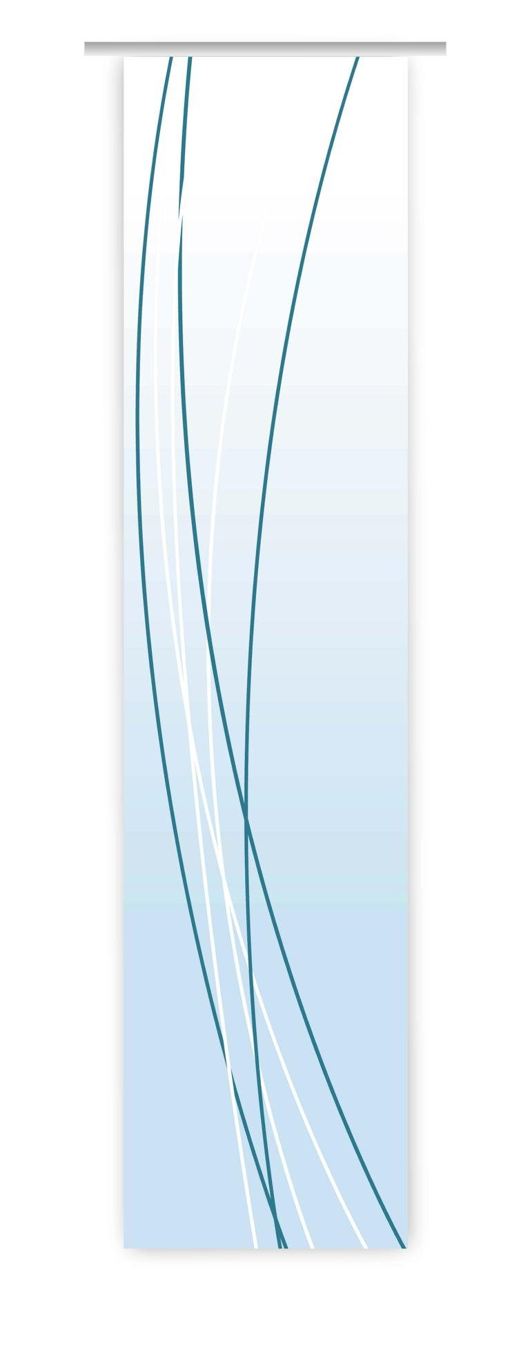 Linea B-line, xtra Schiebevorhang up gardinen-for-life blue cm - Schiebegardine - lang 260