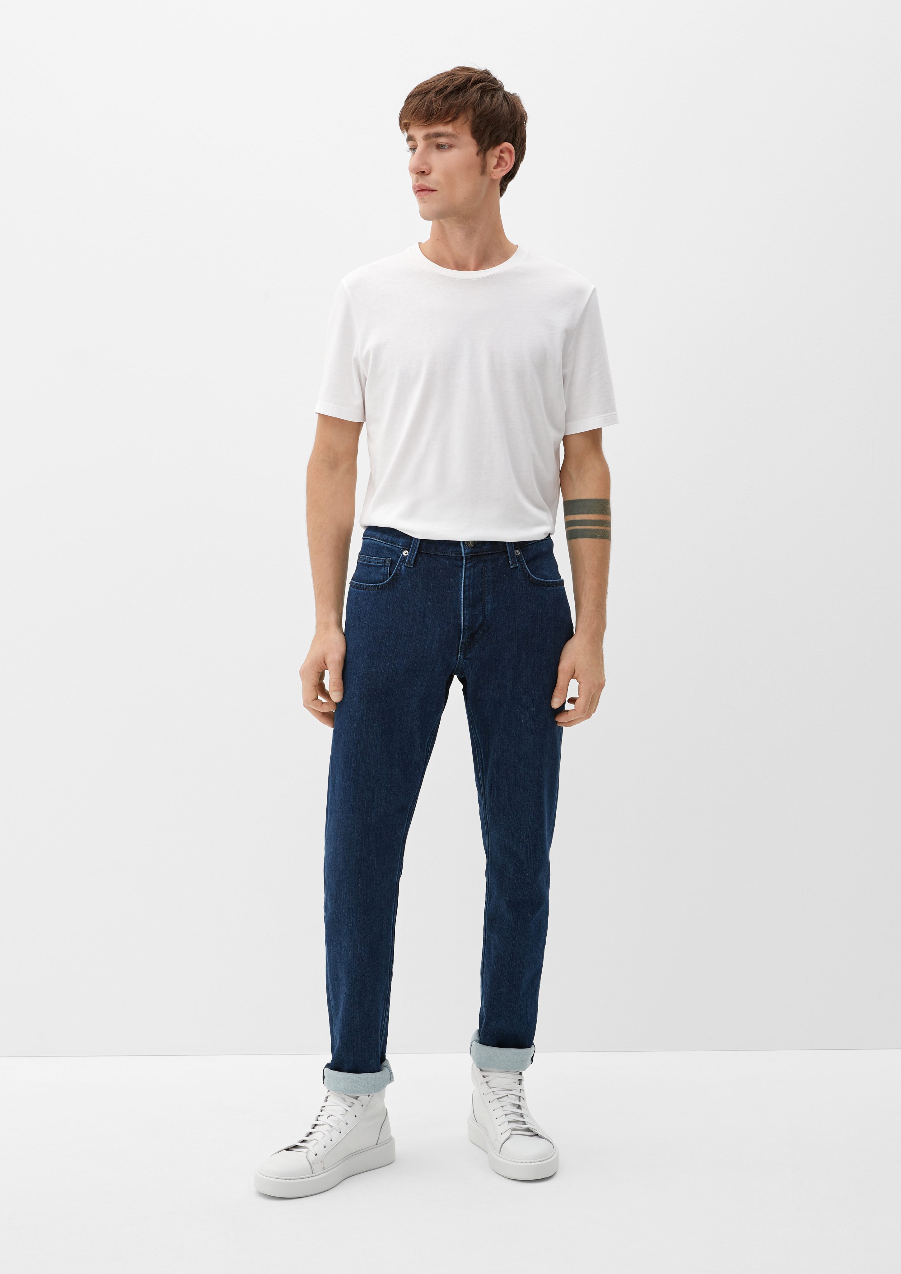 s.Oliver Stoffhose Jeans Carson / Slim Fit / Mid Rise / Tapered Leg Waschung