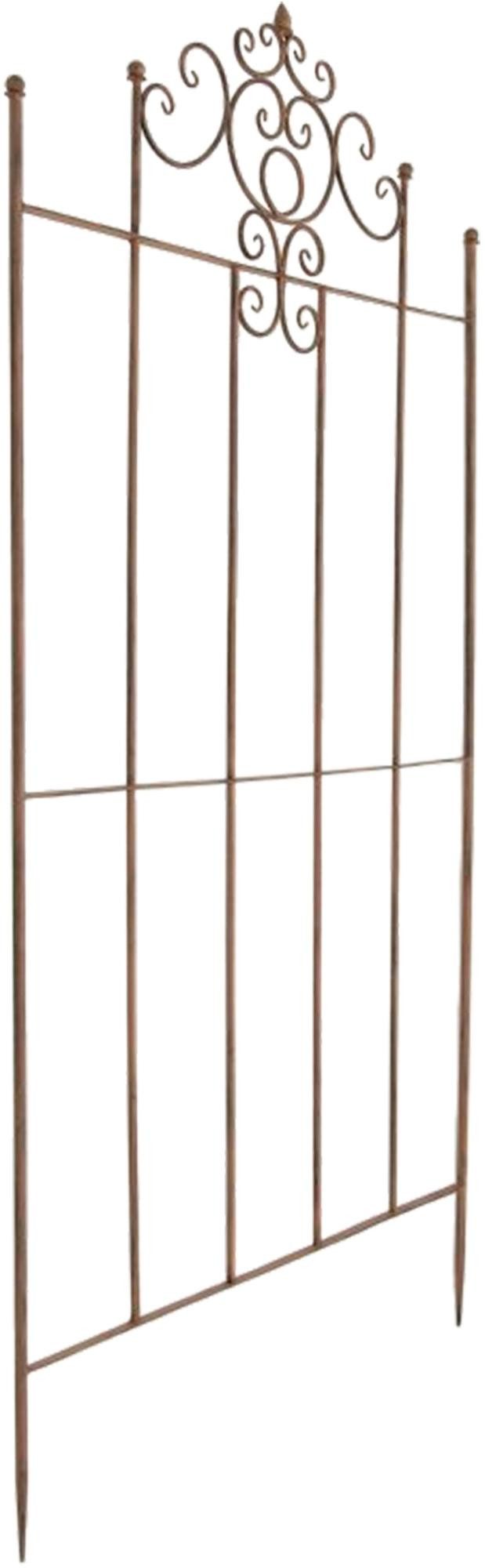 furnicato Rankgitter Paula 170x86x2 cm Braun, 1 St., Verziertes Pflanzgitter als Sichtschutz für deinen Garten