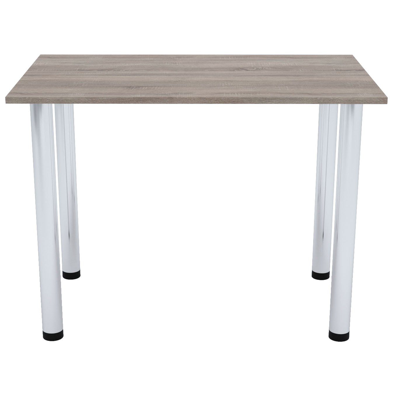 AKKE Esszimmertisch 65x65 Cm – Mit Höhenverstellbaren Chrombeinen, Vanille-Farbton, Robust & Einfach Montiert