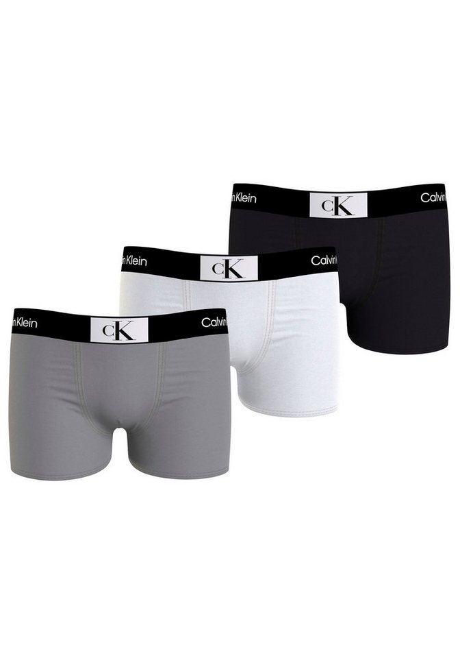 Klein mit Calvin 3er-Pack) TRUNK (Packung, Logo-Wäschebund 3PK Trunk Underwear