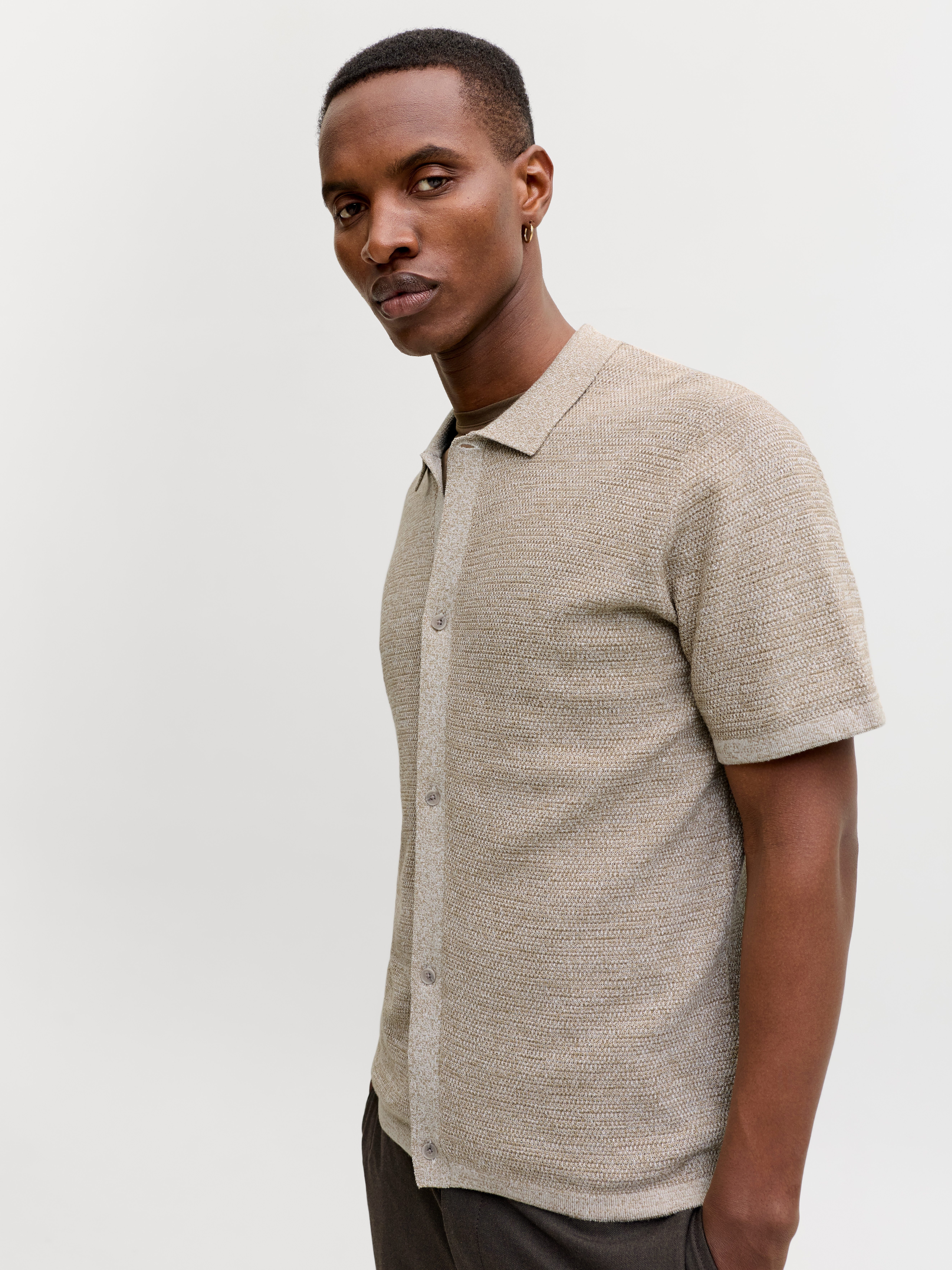 Jack & Jones Strickpullover JJEGEORGE KNIT SHIRT SS SN mit Polokragen günstig online kaufen
