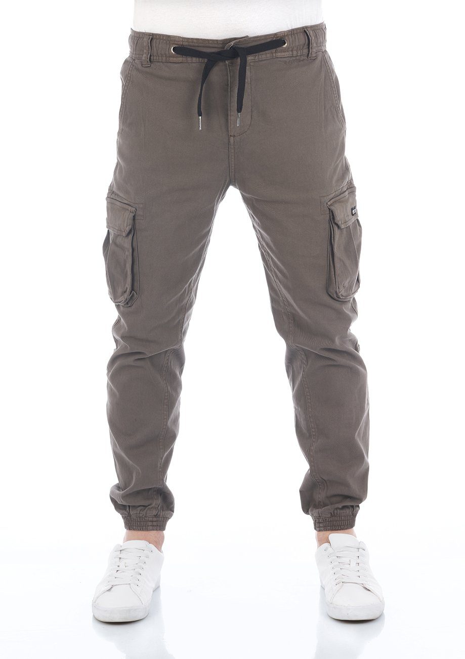 riverso Cargohose Herren Hose RIVHanno Slim Fit Outdoor Freizeithose mit Stretch