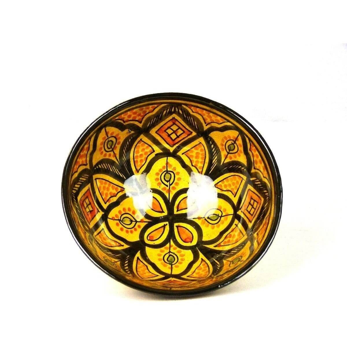 SIMANDRA Schüssel Orientalische (Groß, Keramikschale, Gelb marokkanische Keramik, handarbeit 1-tlg)