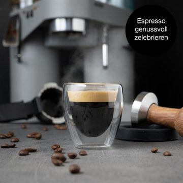 Moritz & Moritz Gläser-Set Moritz & Moritz Barista Torino 2 x 60 ml Doppelwand-Thermo-Gläser, Borosilikatglas, für Espresso, Tee, Heiß- und Kaltgetränke