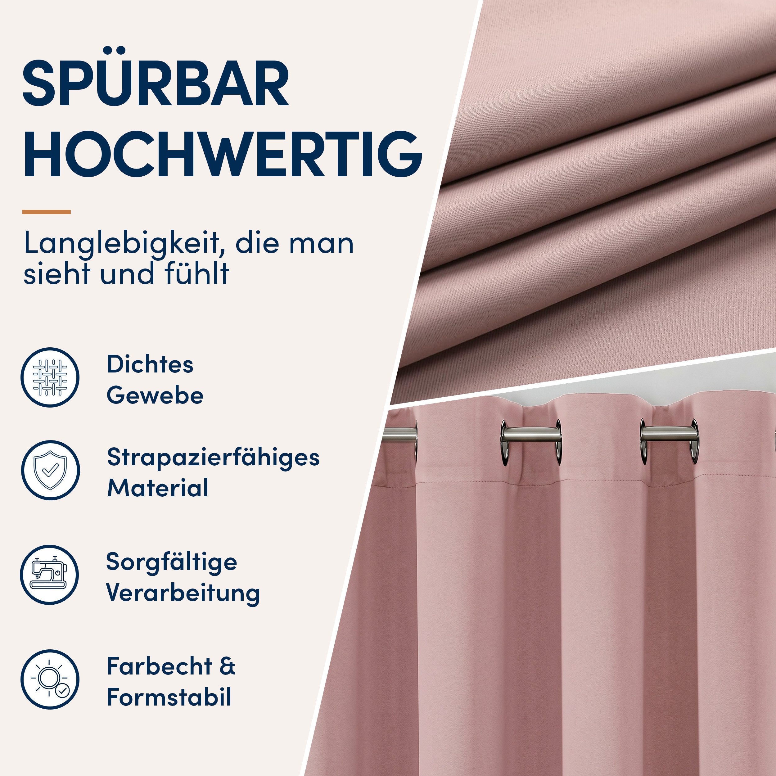 Stoffschmiede Gardine, Blickdicht, Raumverdunkler, Ösen