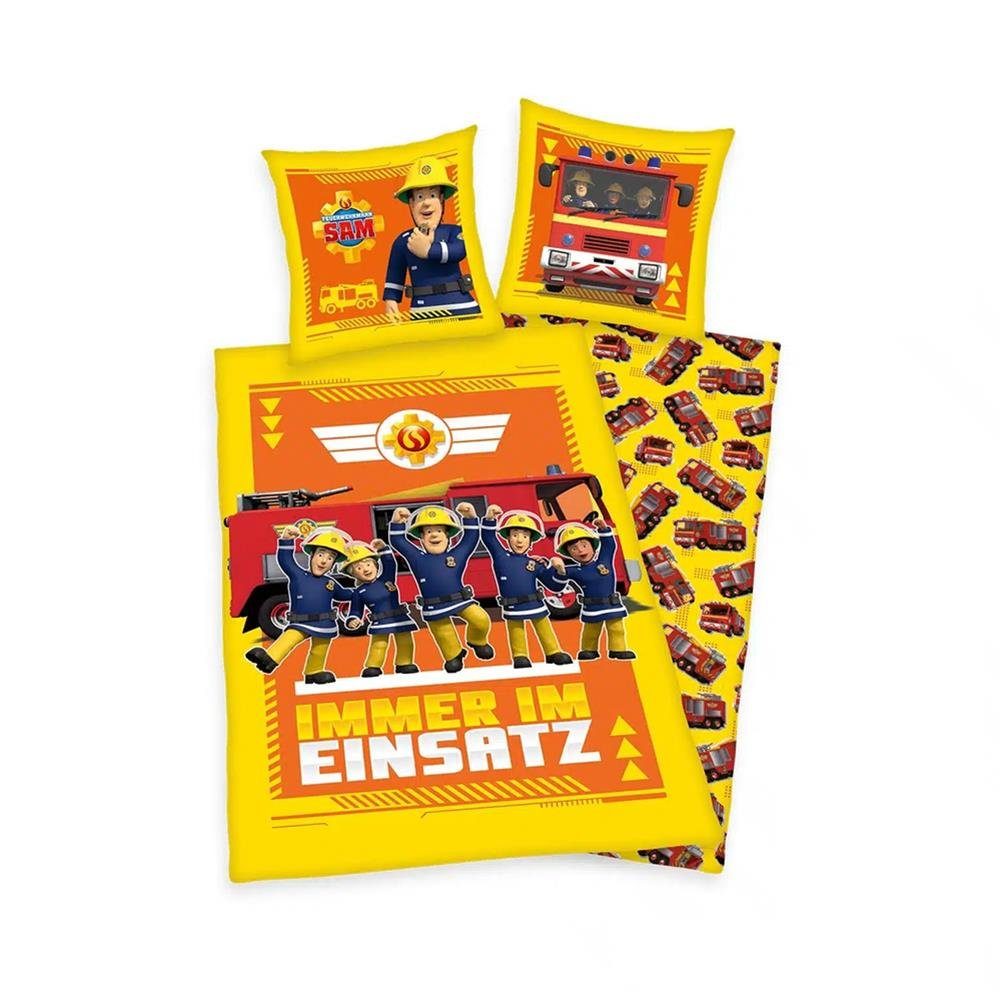 Wendebettwäsche Feuerwehrmann Sam Bettwäsche mit Leuchteffekt