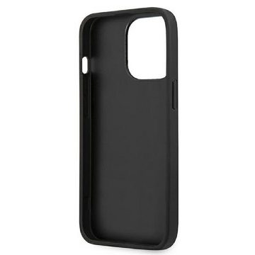 KARL LAGERFELD Handyhülle iPhone 13 Pro Case Kunstleder schwarz