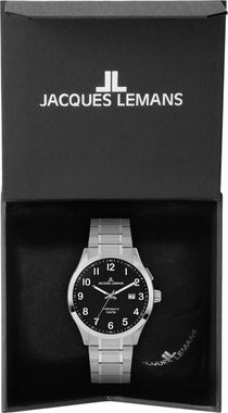 Jacques Lemans Kineticuhr Hybromatic, 1-2130H, Armbanduhr, Herrenuhr, Datum, Leuchtzeiger, gehärtetes Crystexglas
