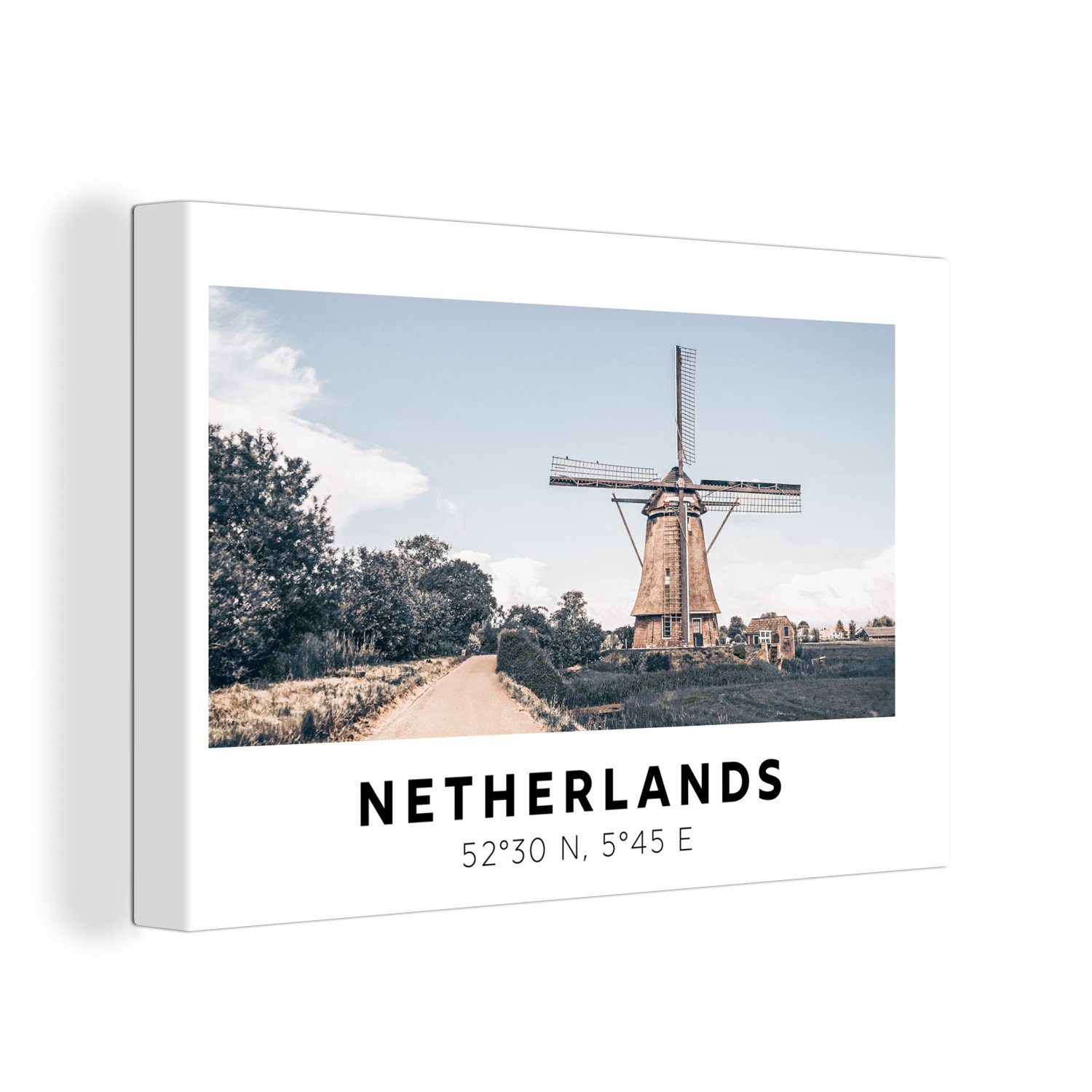 OneMillionCanvasses® Leinwandbild Niederlande - Windmühle - günstig online kaufen