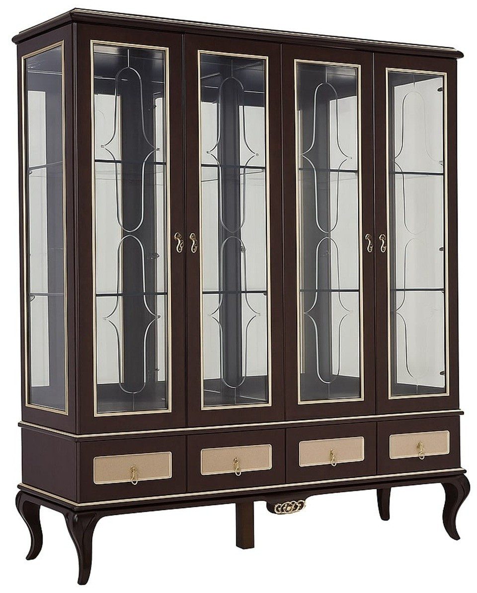 Xlmoebel Vitrine Italienischer Vitrinenschrank mit Glasfront und klassischem Design (1-St., Vitrine) Hergestellt in Europa