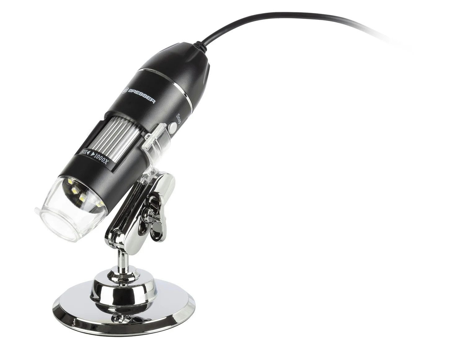 BRESSER Bresser USB Digitalmikroskop 50-1000x Full HD Digitalmikroskop (50x-1000x, USB-Digitalmikroskop mit Full-HD-Kamera, 8 dimmbare LEDs, Messfunktion)