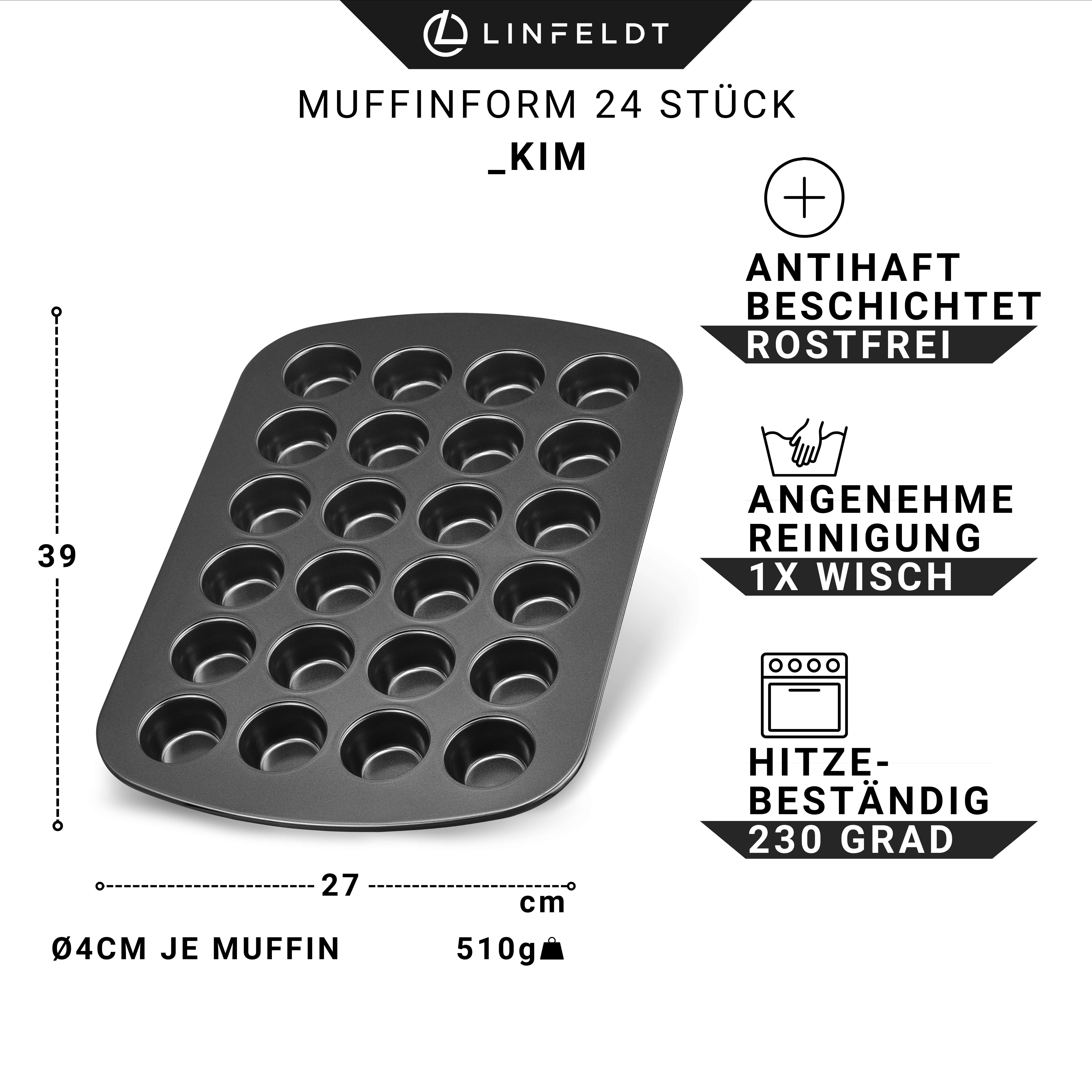für hochwertig Mini LINFELDT Muffinform 24 Backform - Muffins beschichtete