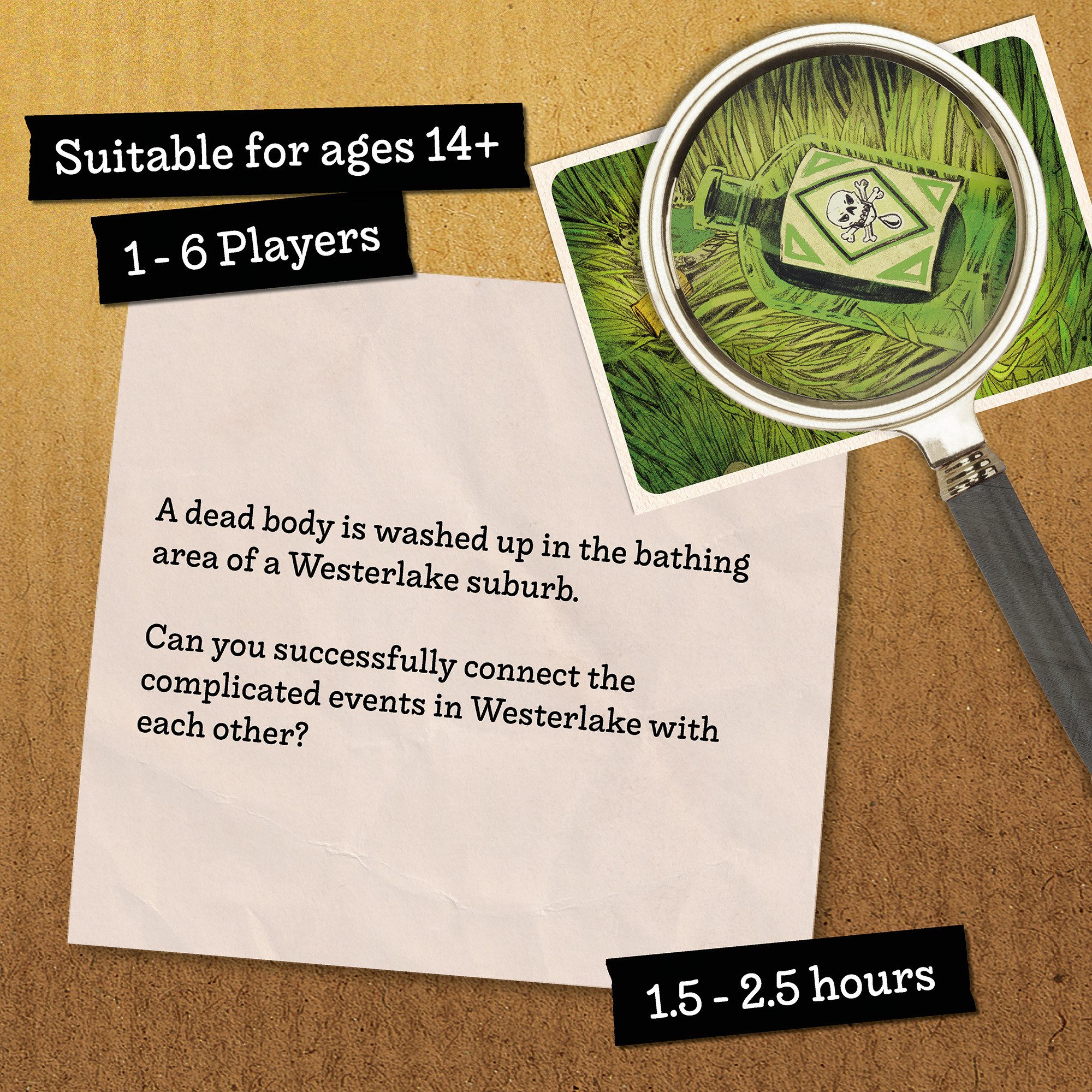 Hidden Games Spiel Green Poison, Gesellschaftsspiel, Detektivspiel, Familienspiel, Made in Germany