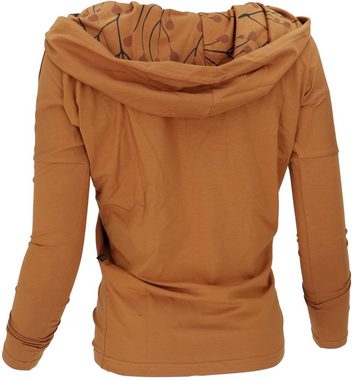 Guru-Shop Longsleeve Lockeres Longshirt aus Bio-Baumwolle, Boho.. alternative Bekleidung