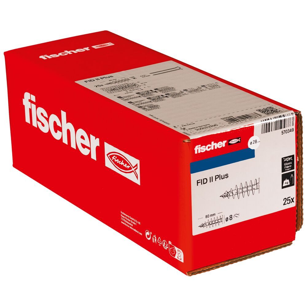 fischer Dämmstoffdübel Dämmstoffdübel FID II Plus, (25-tlg)