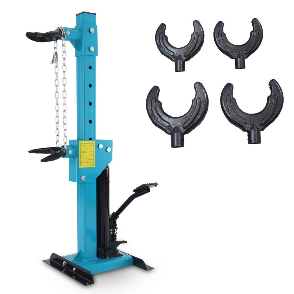 Bituxx Demontagewerkzeug Federbeinspanner Hydraulisch 3T Blau, B: 35 cm, L: 34 cm, (5-tlg., MS-19208)