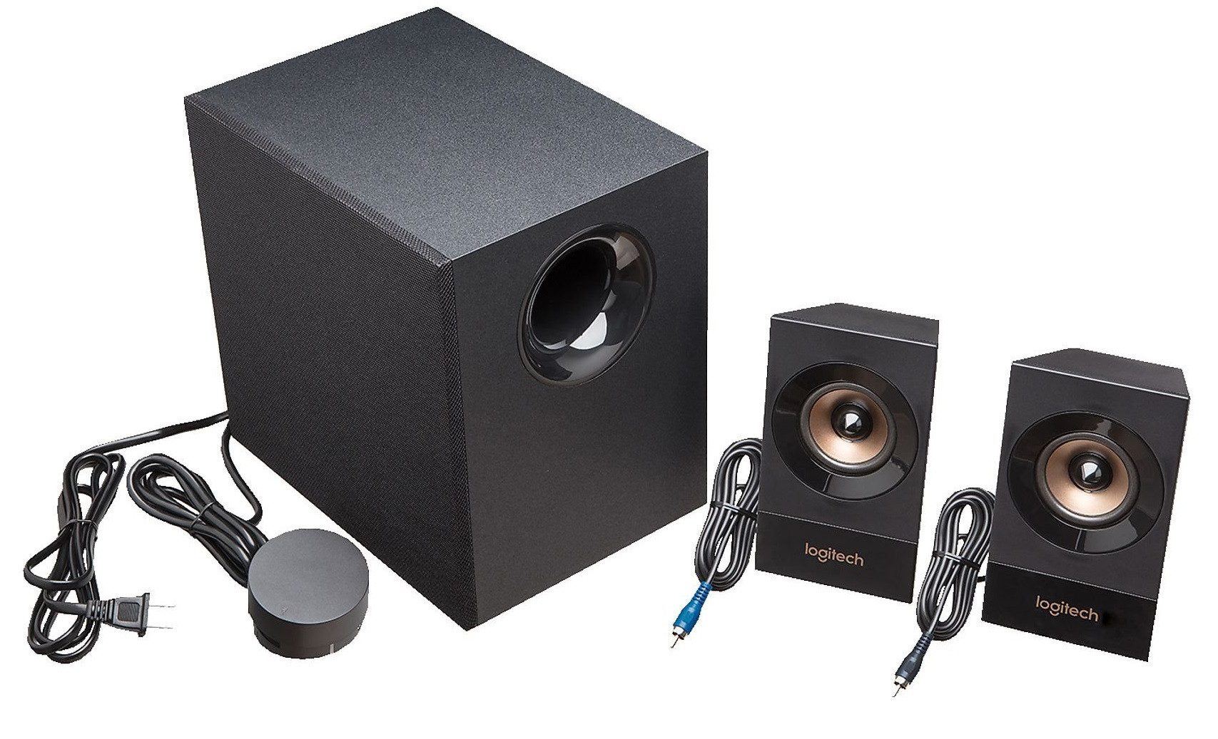 Logitech Z533 PC-Lautsprechersystem mit Subwoofer Multimedia Speaker Systen PC-Lautsprecher 2.1 (Kabelgebunden, 60 W, Kontroll-Panel, 3.5mm und RCA-Eingänge, einstellbare Bässe)