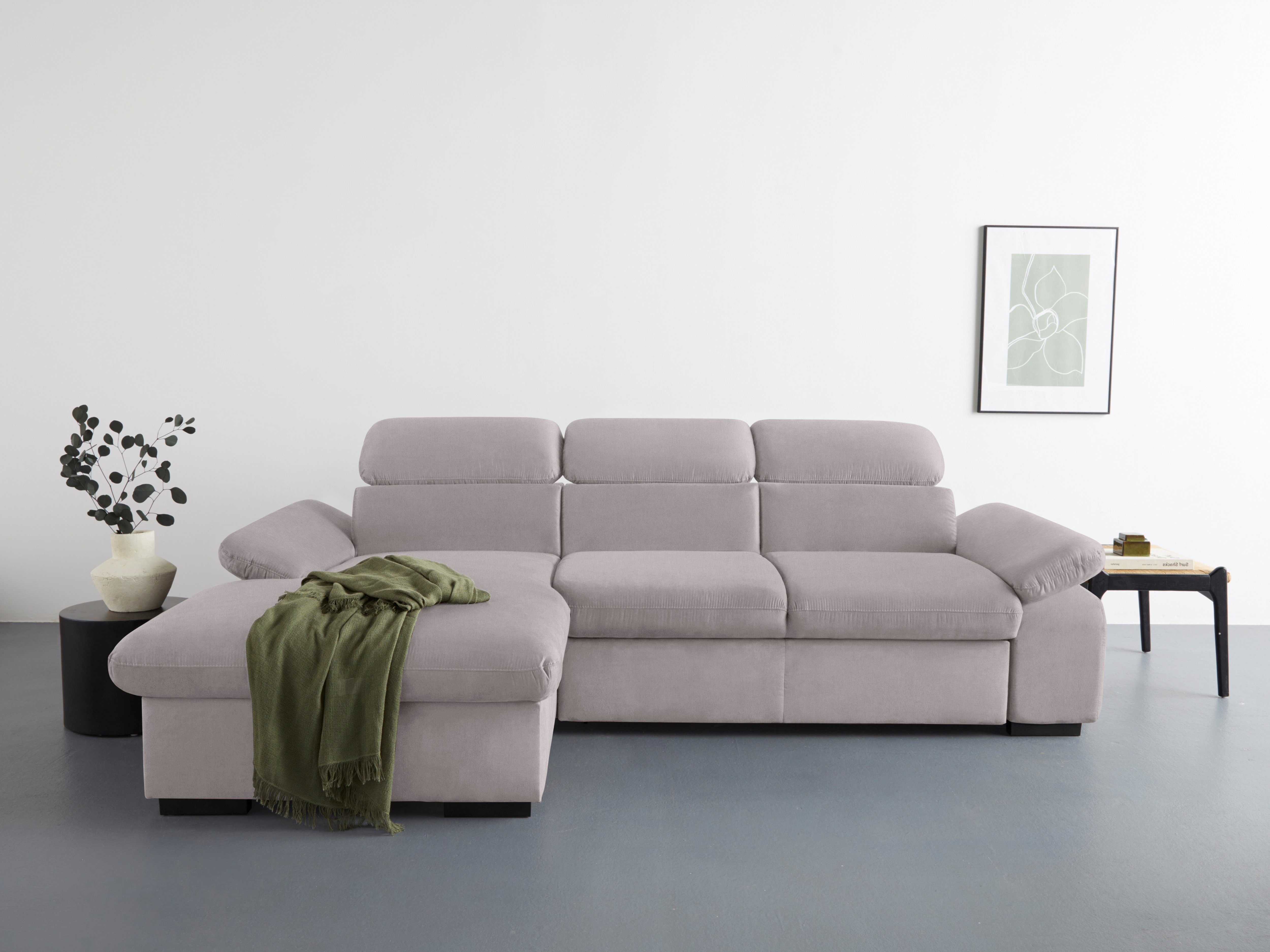 COTTA Ecksofa "Lola L-Form mit Kopfteilfunktion & Hocker", (Set, mit Hocker günstig online kaufen