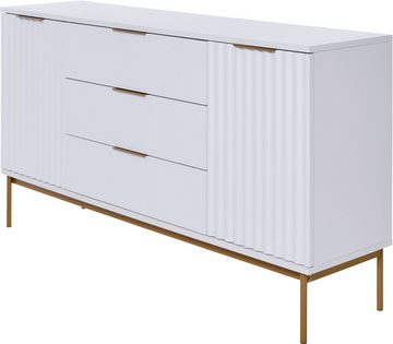 Jahnke Sideboard CARVE SB 150 (1 St), Sideboard, raffiniertes Design, edler Gold-Look, Breite 150 cm