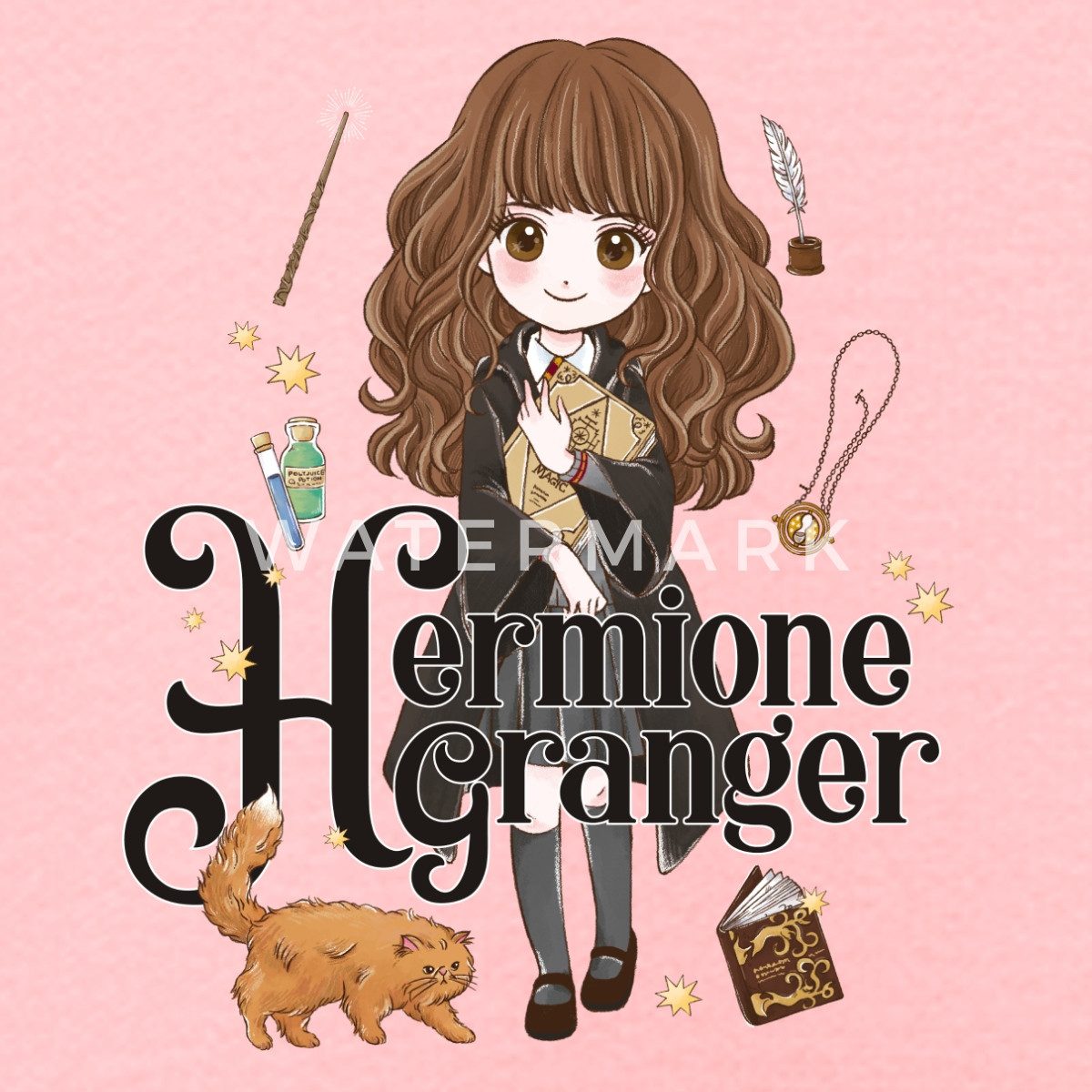 Spreadshirt Hoodie Harry Potter Hermine Granger Chibi Kinder Premium Hoodie (1-tlg)