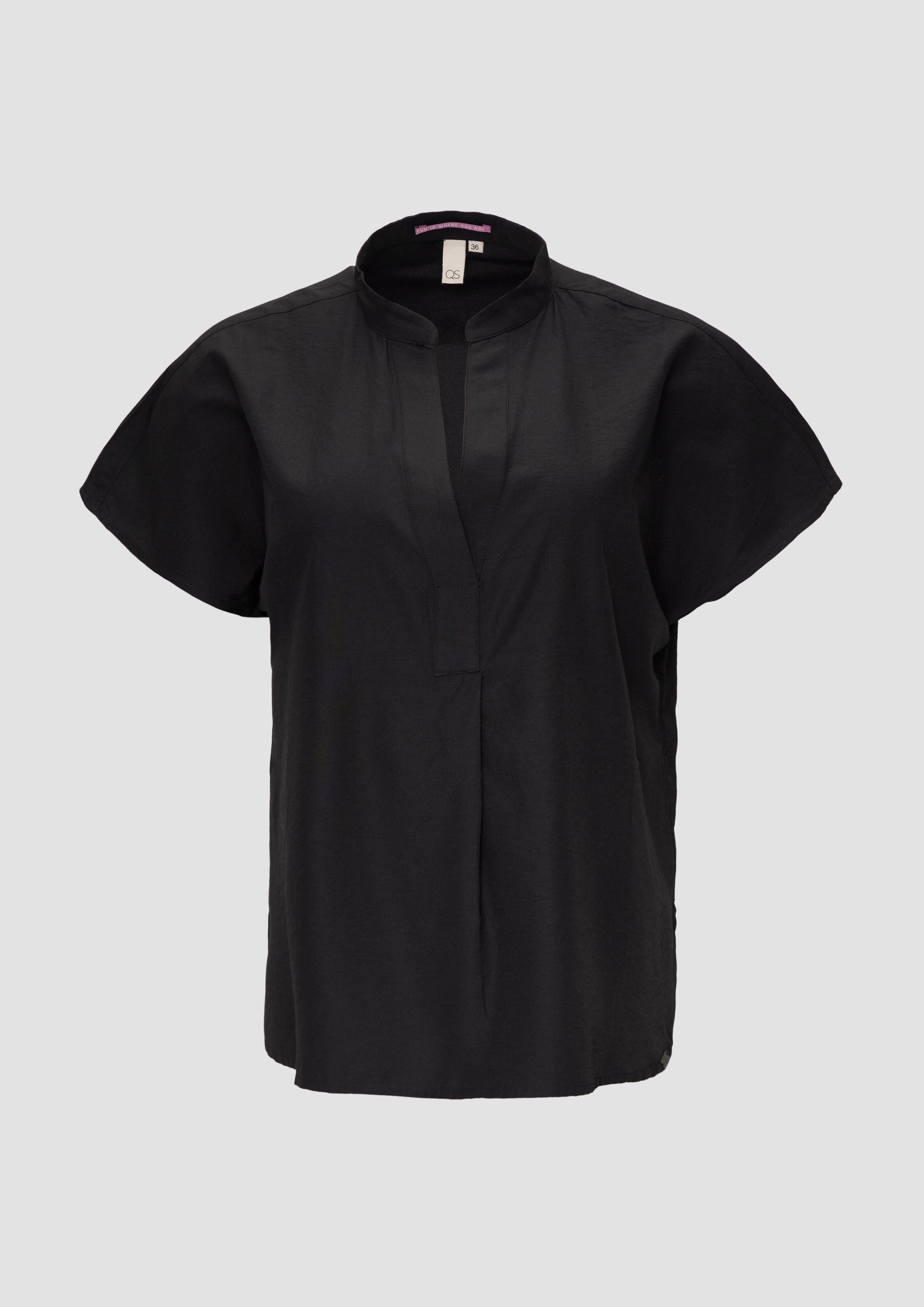 Kurzarmbluse Blusenshirt aus Popeline