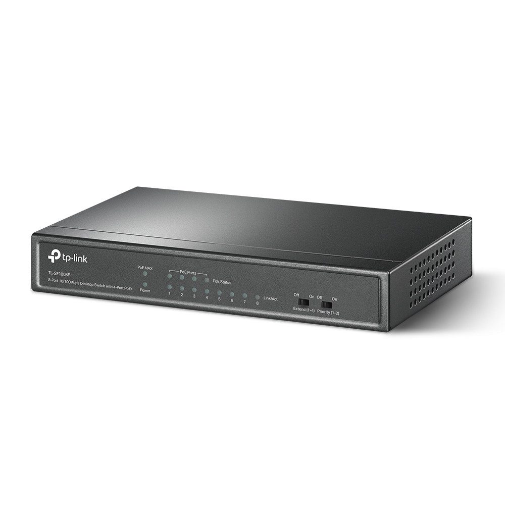 TL-SF1008P 8-Port 10/100MBit Desktop Switch 4x PoE Netzwerk-Switch