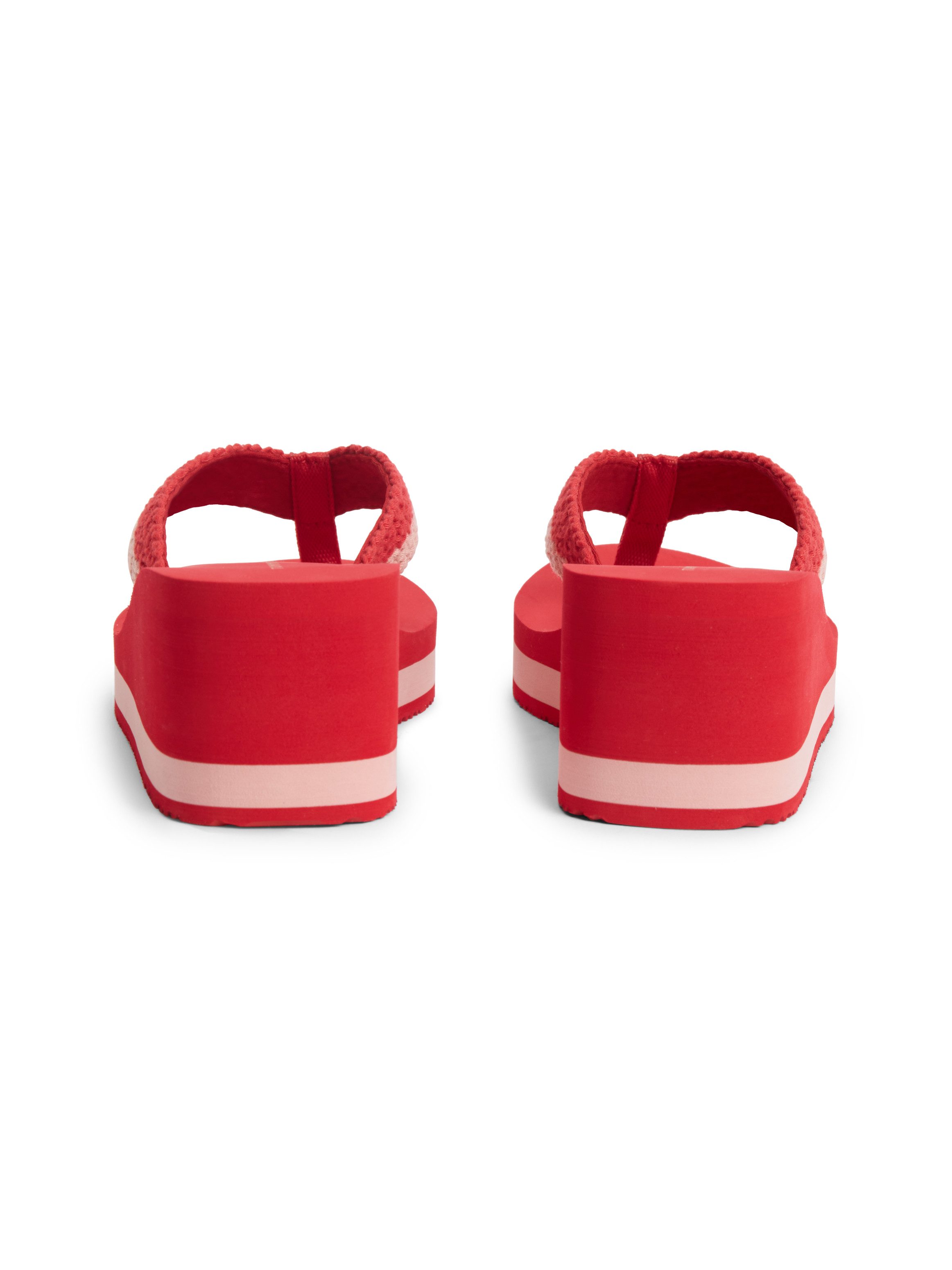 Tommy Hilfiger TH WEDGE CROCHET SUMMER SANDAL Dianette Sommerschuh, Zehentrenner in sommerlicher Häkeloptik