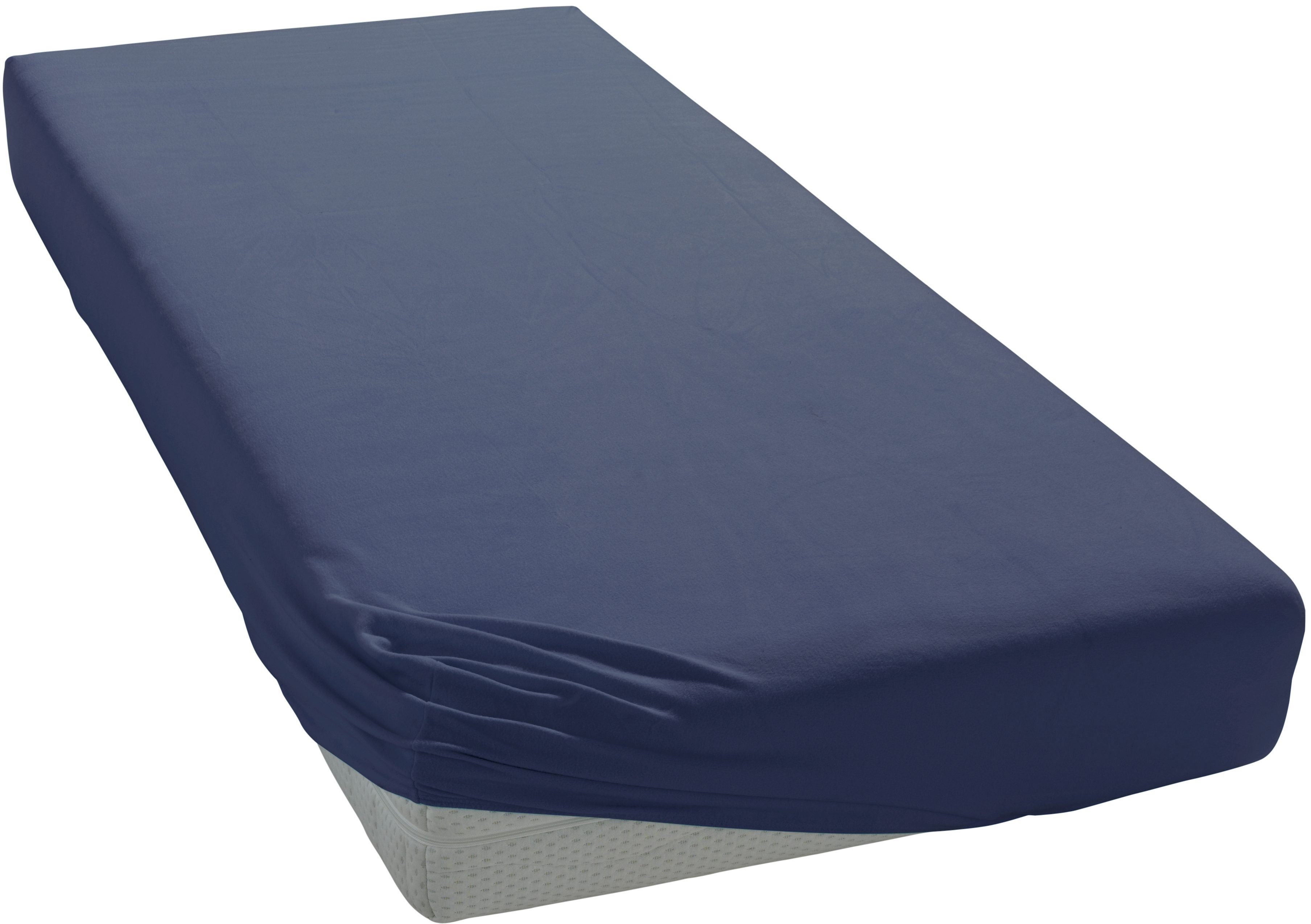 Janine Janine Spannbetttuch Mako-Feinjersey 5007 denimblau (62) Größe:  150 günstig online kaufen