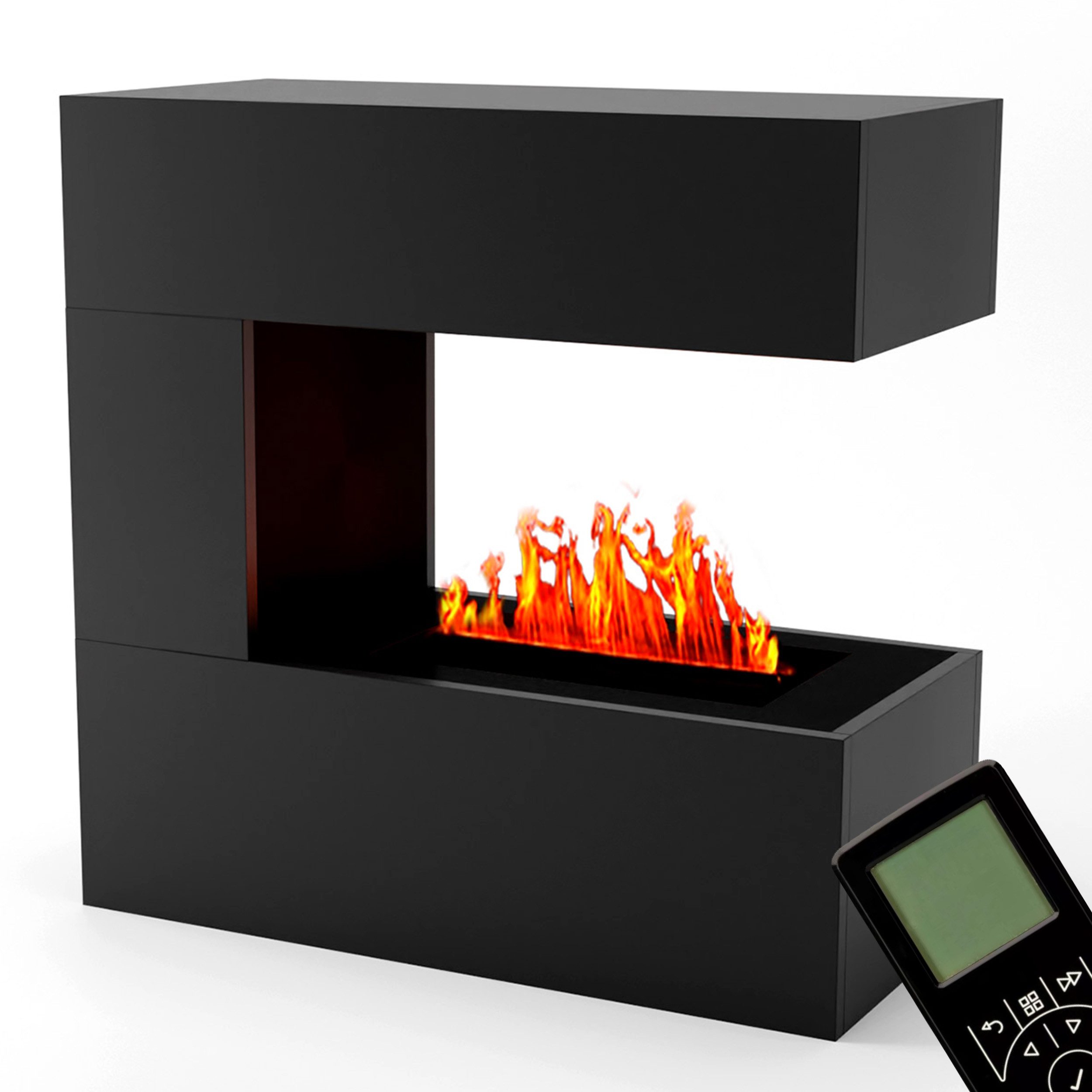 Kaminlicht Elektrokamin Room Divider Wasserdampf Kamin, Standkamin elektrisch, Elektrischer Kamin, Wasserdampfkamin mit 3D Feuer und Knisterfunktion