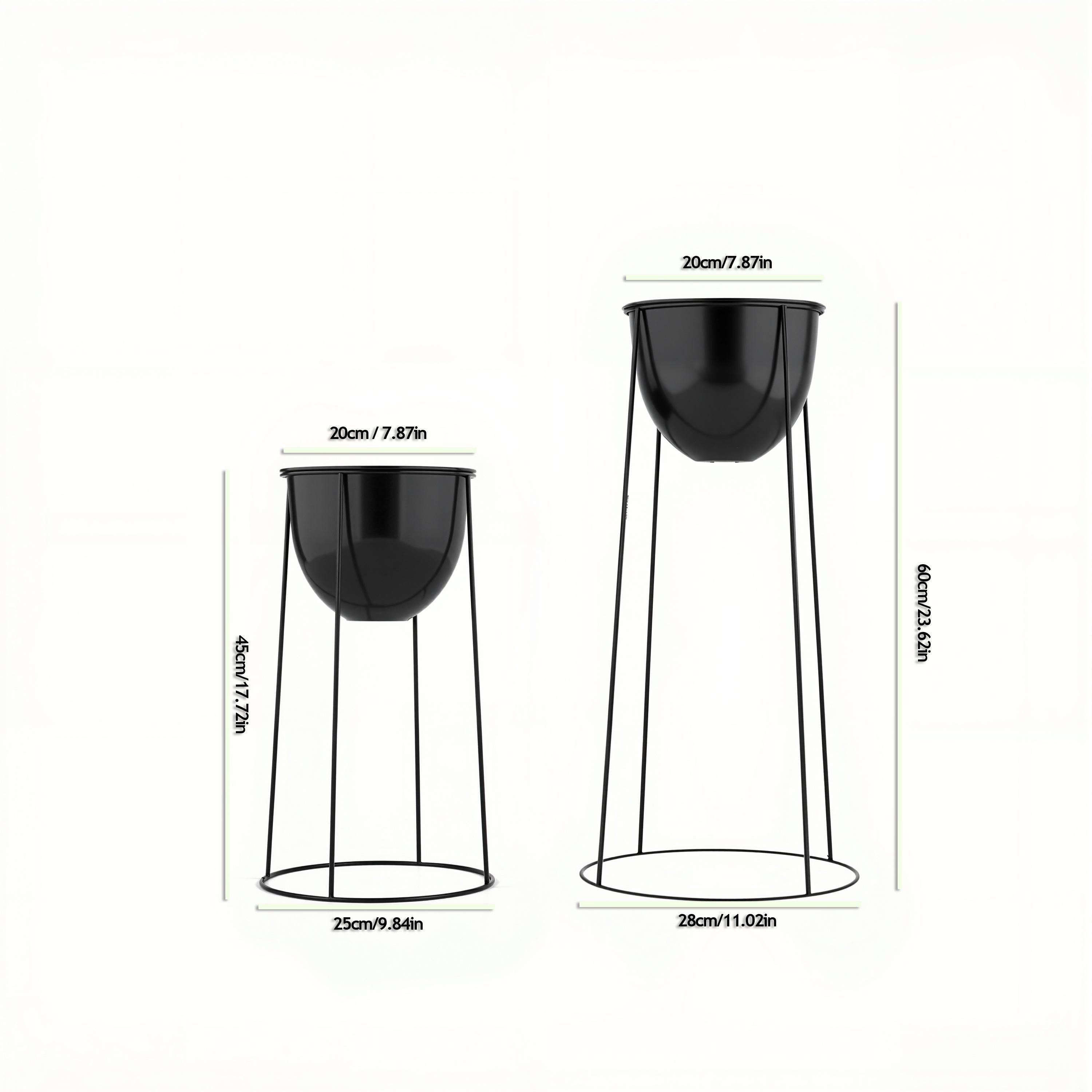 Ribelli Blumenständer 2er Set Metall Blumentopfhalter, Blumenhalter, Pflanzentreppe, Ø 20cm