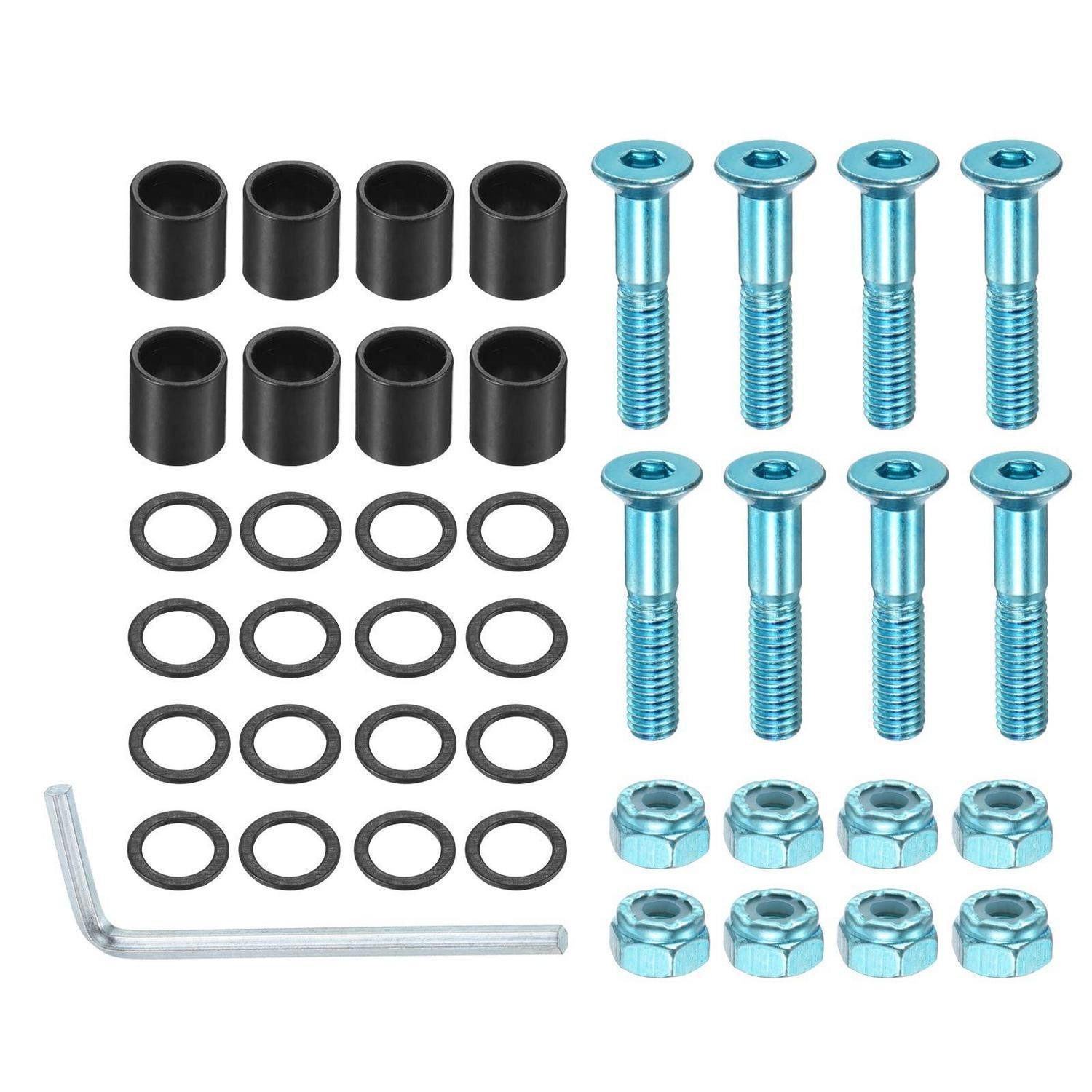 LuxusKollektion Skateboard Skateboard Hardware Kit Blau Stahl (1-St)