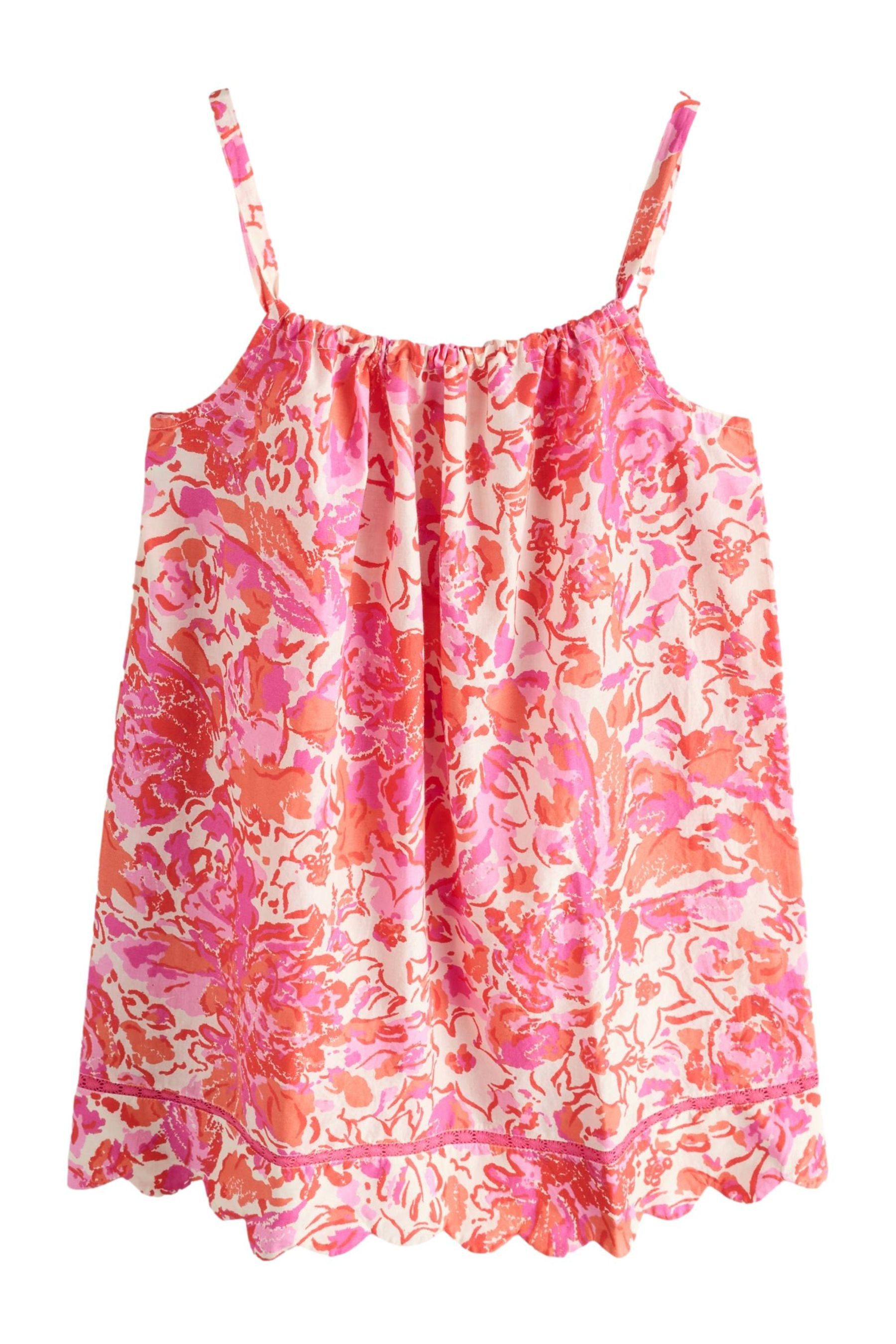 LAURA ASHLEY Nachthemd Laura Ashley Nachthemd mit Bogenkante, Baumwolle (1-tlg)