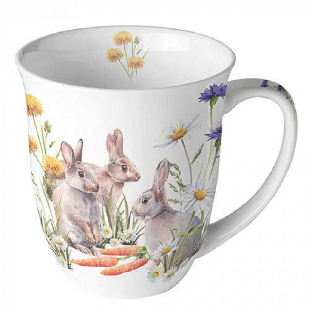 Ambiente Luxury Paper Products Becher Frühling, Ostern, Sommer, Blumen, Pflanzen, Tiere, Tasse, Tischdeko, 1-tlg., Porzellan Tasse, Osterhasen Ostern, Ostereier, Eiermal, Schmetterling, Libelle Motiv, Obst, Essen,Trinken Motiv - Tee, Kaffee, Mug, Kollektion, Geschenke