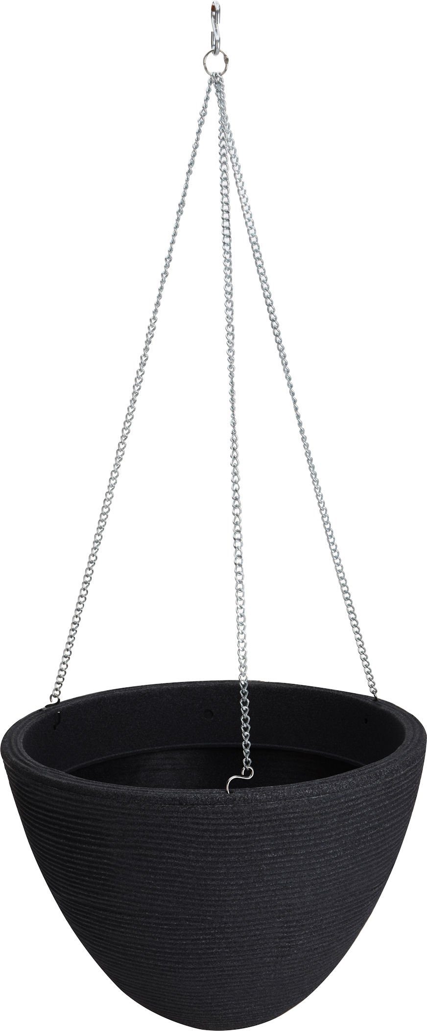Spetebo Blumentopf Kunststoff Pflanztopf zum hängen - Ø 33 cm (Stück, 1 St., Blumenampel), Hänge Blumenampel inklusive Kette