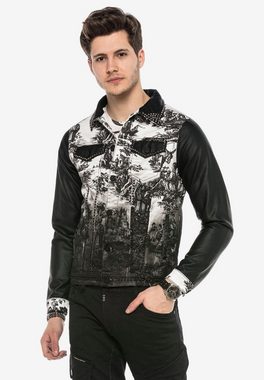 Cipo & Baxx Jeansjacke mit Nietendetails