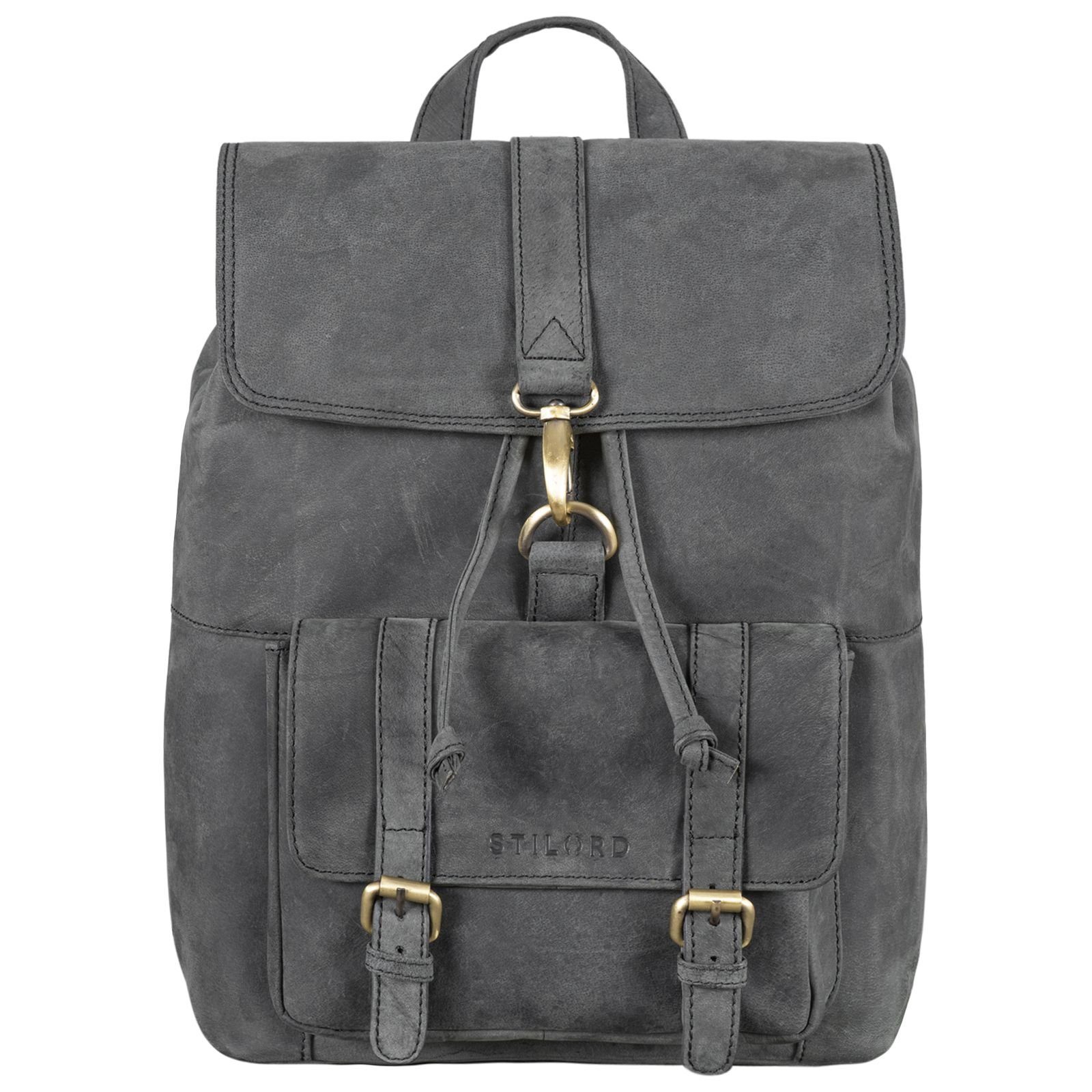 STILORD Cityrucksack "Kacey" Daypack Damen Leder 13.3 Zoll Lederrucksack Unirucksack