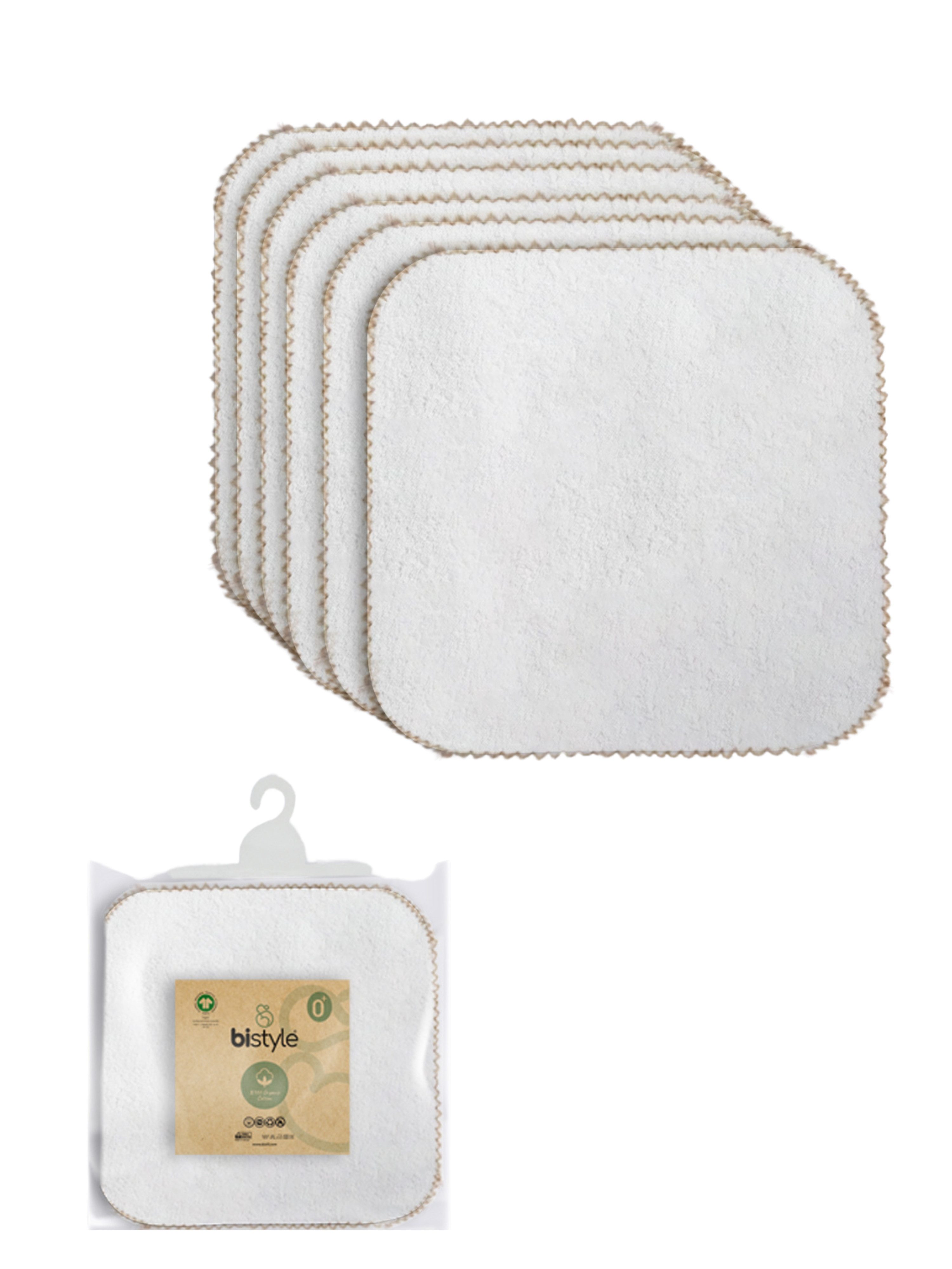 bistyle Spucktuch Spucktücher mit Spitzenrand für Babys 28x28cm aus Frottee, (Set, 6-tlg., 6er Pack), Handtuchstoff mit Spitzenrand, saugstark