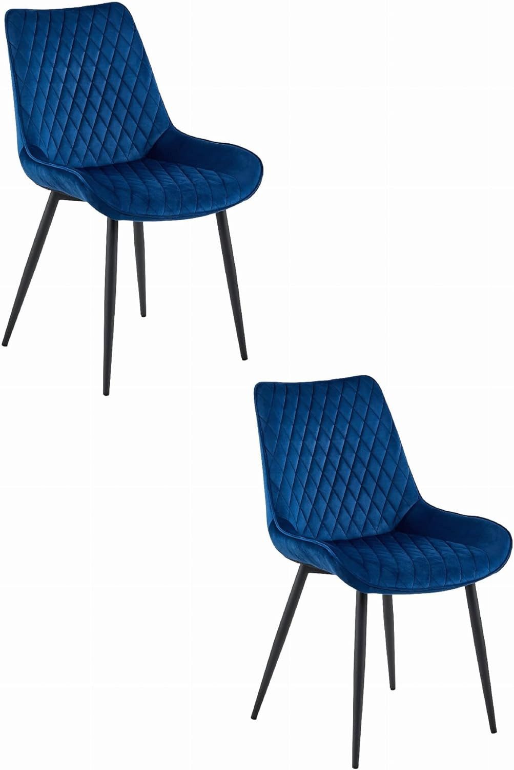 Esszimmerstuhl Stuhl – Marineblaues Samt, Perfekt für Wohnzimmer, Schlafzimmer