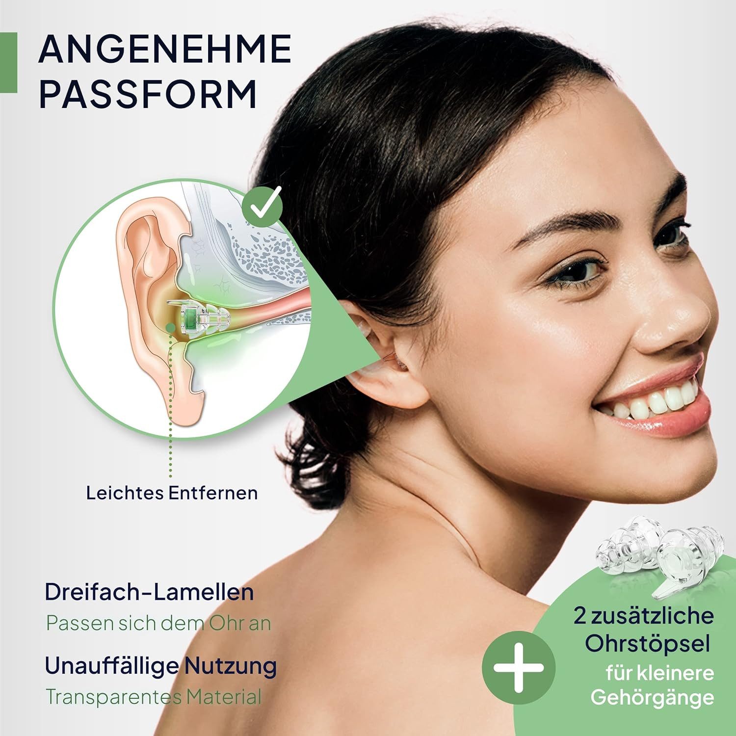 Senner Gehörschutzstöpsel MusicPro - Gehörschutz Ohrstöpsel Konzert, Festival, Musik und Party, Gehörschutzstöpsel für Musiker - Hi-Fi Earplugs - SNR 20 dB