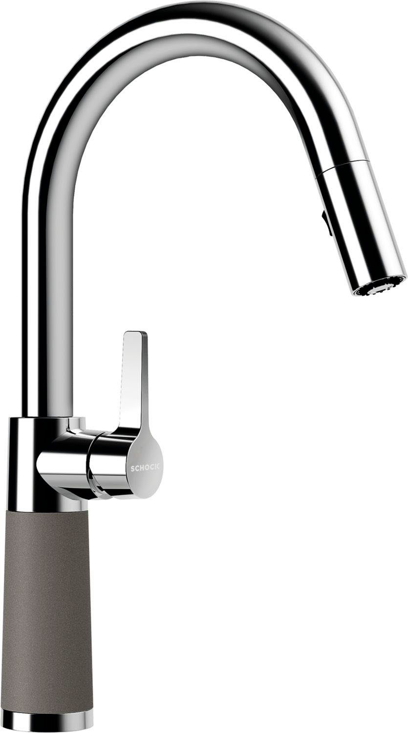 Schock Küchenarmatur SC-520 SB ausziehbar, Strahl-Brause, Rückflussverhinderer, Schwenkbereich 120°