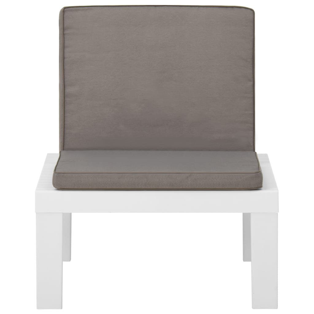 Gartenstuhl Auflagen 2 vidaXL Gartenstühle Stk mit Kunststoff Weiß