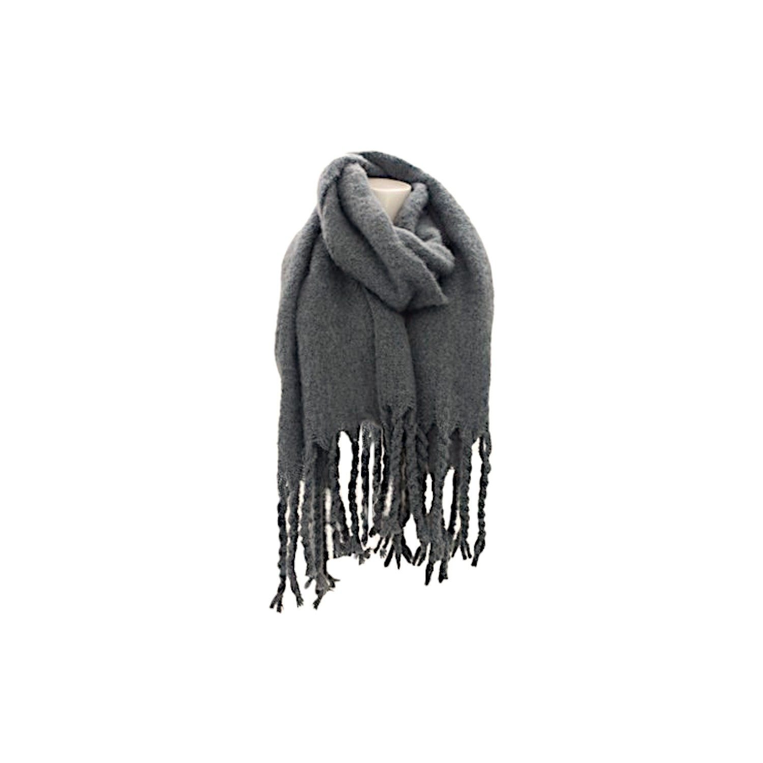 Schal Winter Damen Schal » Winterschal Dread Style einfarbig