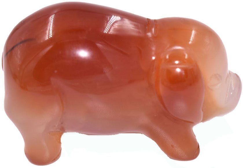 Dekofigur jedem Weihnachten! Schmuck (1 Anlass St), Tierfigur Schwein Edelstein Geschenk Karneol Geburtstag, Firetti - Farbstein zu Perfekt